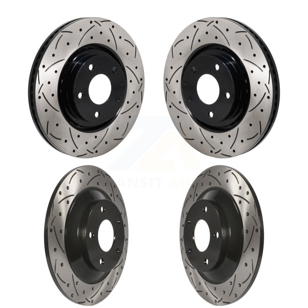Drill Slot Disc Brake Rotor Front Rear Kit For 2019-2024 Mazda CX-5 Turbocharged