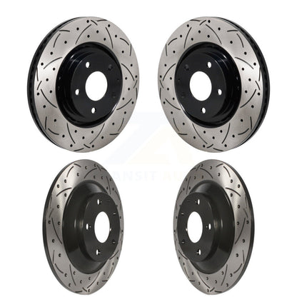 Drill Slot Disc Brake Rotor Front Rear Kit For 2019-2024 Mazda CX-5 Turbocharged