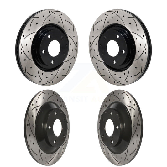 Drill Slot Disc Brake Rotor Front Rear Kit For 2019-2024 Mazda CX-5 Turbocharged