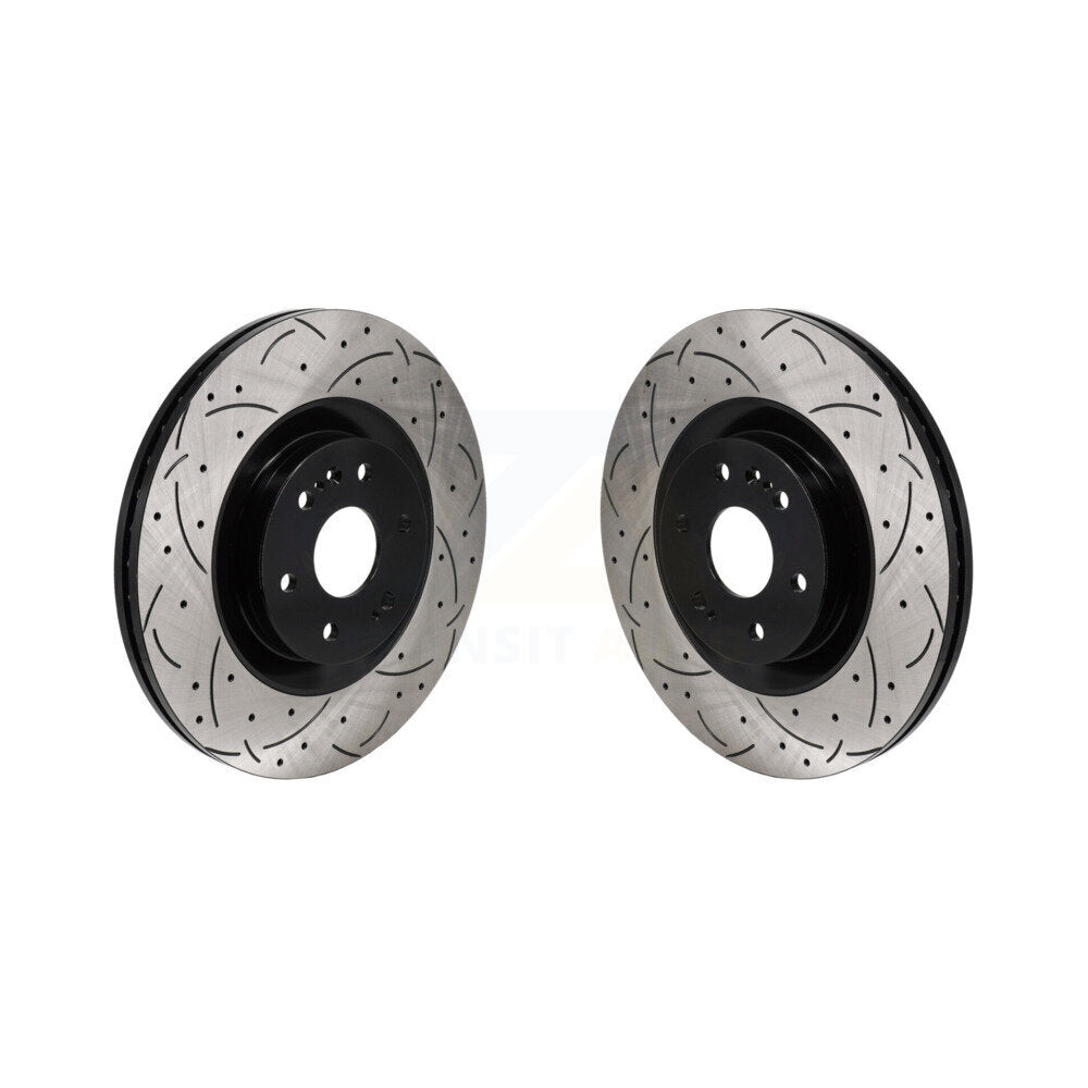 Drill Slot Brake Rotors Front Pair For GMC Sierra 1500 Chevrolet Silverado Tahoe