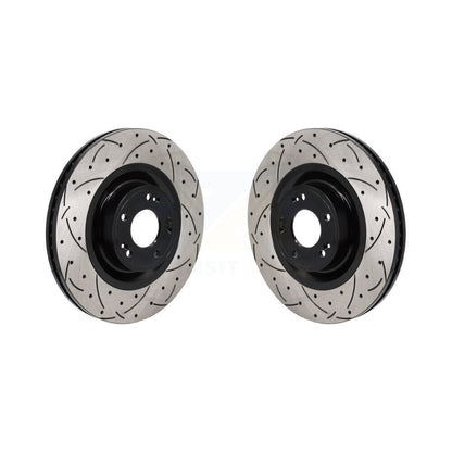 Drilled Slot Disc Brake Rotors Front Pair For Hyundai Genesis Equus G80 Kia K900