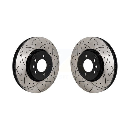 Coat Drill Slot Disc Brake Rotor Front Pair For Land Rover Range Sport Discovery