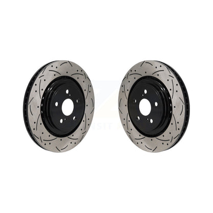 Drill Slot Disc Brake Rotors Front Pair For Toyota Highlander Lexus RX350 RX350h
