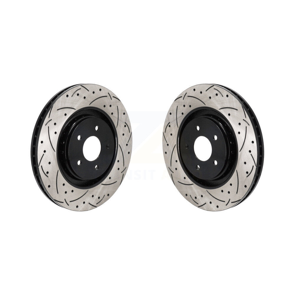 Drilled Slot Brake Rotors Front Pair For Mitsubishi Outlander Nissan Pathfinder