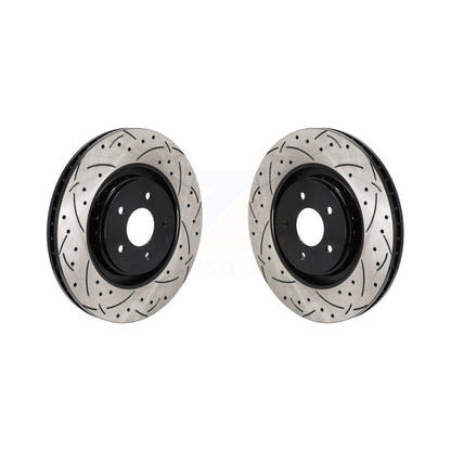 Drilled Slot Brake Rotors Front Pair For Mitsubishi Outlander Nissan Pathfinder