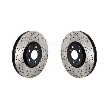 Coated Drill Slot Disc Brake Rotor Front Pair For Mini Cooper Countryman Clubman
