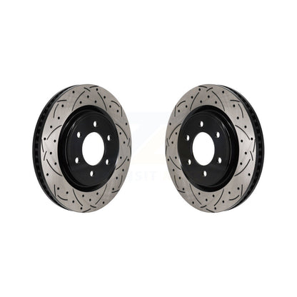 Drill Slot Disc Brake Rotors Front Pair For Ford F-150 Bronco Expedition Lincoln