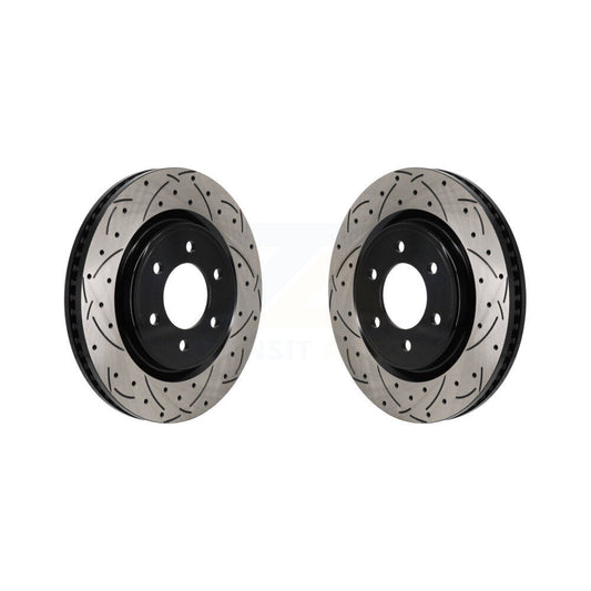 Drill Slot Disc Brake Rotors Front Pair For Ford F-150 Bronco Expedition Lincoln