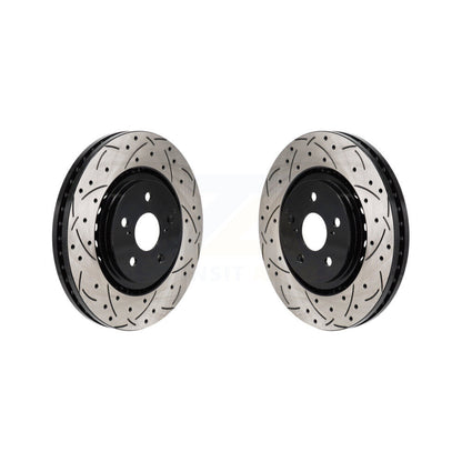 Drill Slot Brake Rotor Front Pair For Toyota Sienna RAV4 Prime bZ4X Subaru Lexus
