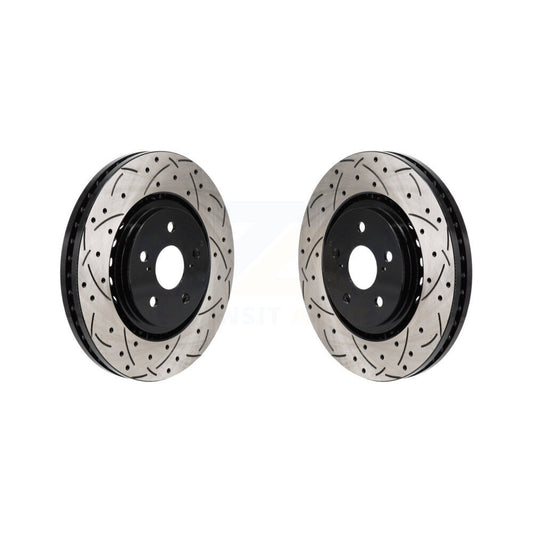 Drill Slot Brake Rotor Front Pair For Toyota Sienna RAV4 Prime bZ4X Subaru Lexus