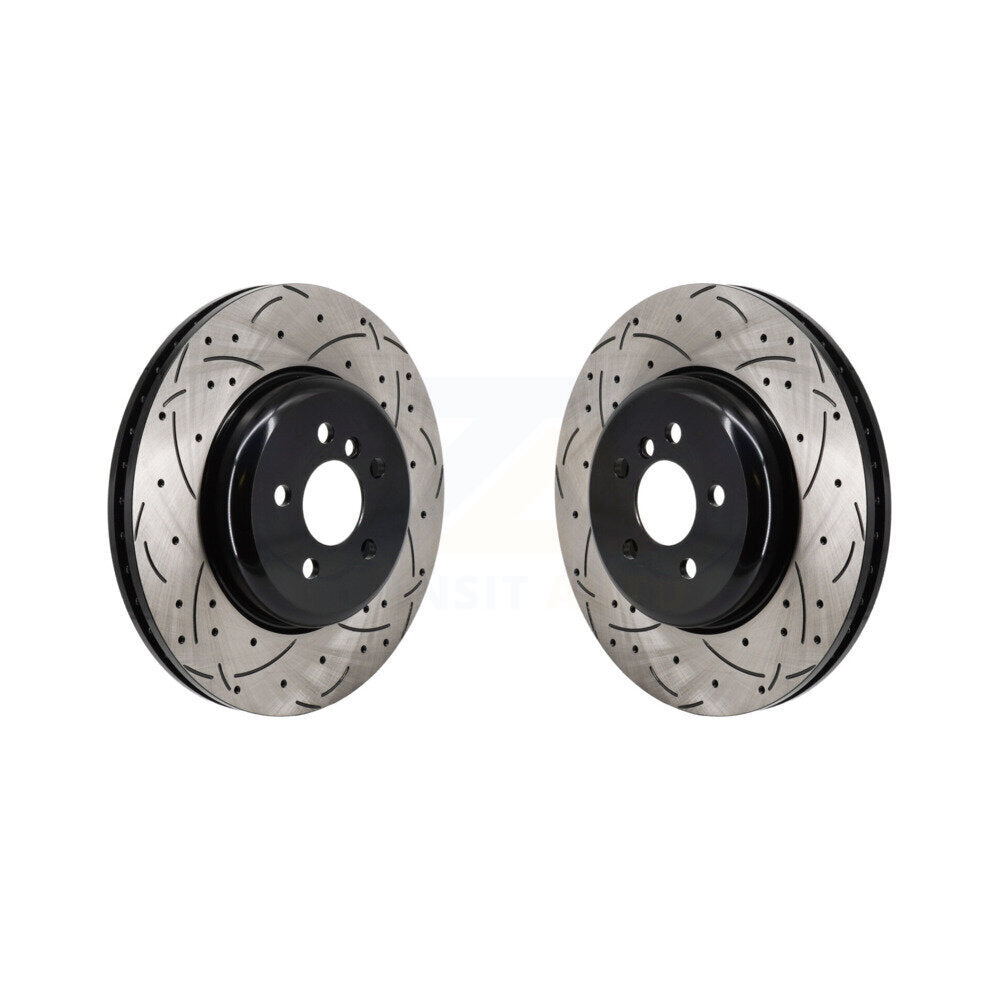 Drilled Slot Brake Rotors Front Pair For BMW X5 i4 X6 530i xDrive 540i 530e 540d