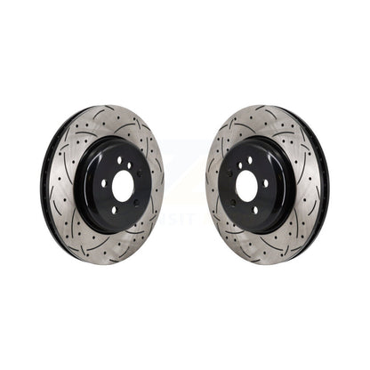 Drilled Slot Brake Rotors Front Pair For BMW X5 i4 X6 530i xDrive 540i 530e 540d