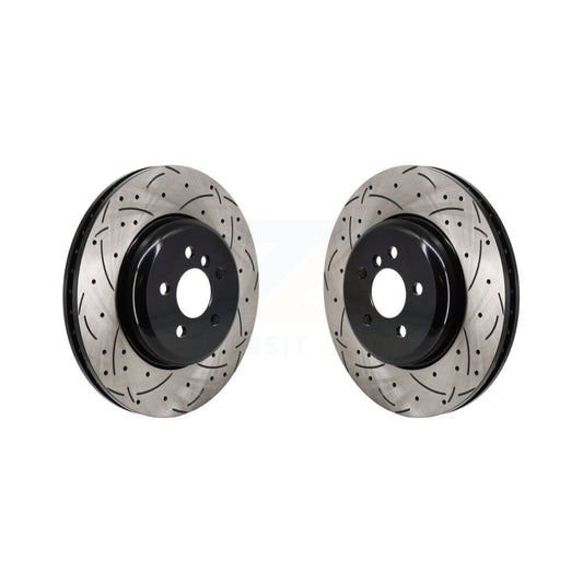 Drilled Slot Brake Rotors Front Pair For BMW X5 i4 X6 530i xDrive 540i 530e 540d