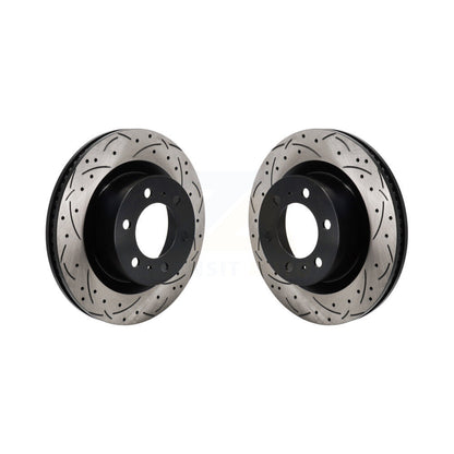 Drilled Slot Disc Brake Rotors Front Pair For Toyota Tundra Lexus LX600 Sequoia