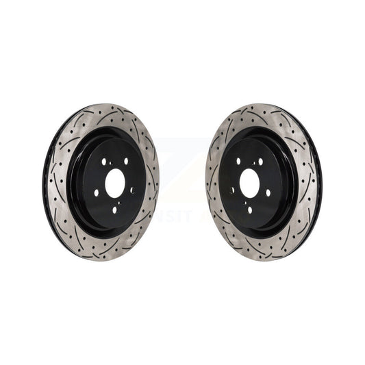 Drill Slot Brake Rotor Rear Pair For Toyota Highlander Lexus RX350 RX350h RX500h