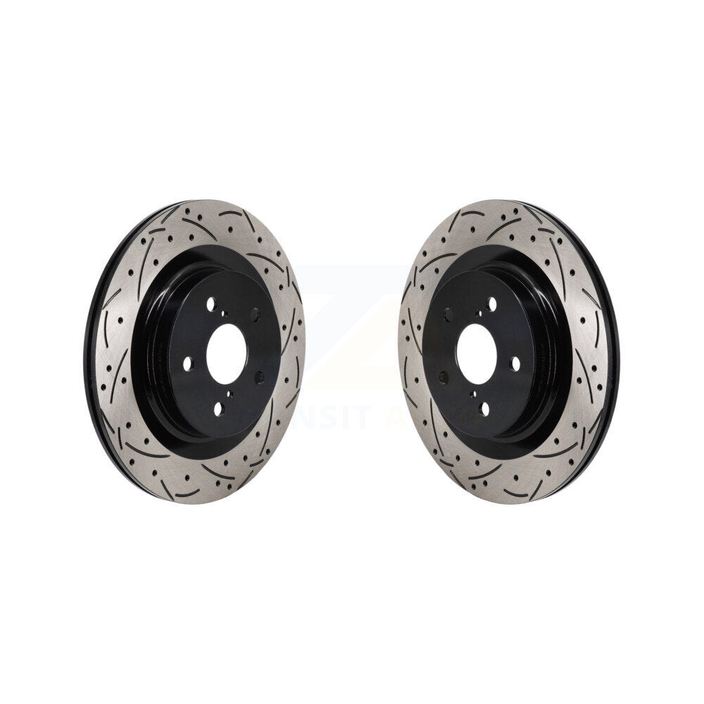 Drill Slot Brake Rotors Rear Pair For Toyota Sienna Lexus RAV4 Prime NX350h bZ4X