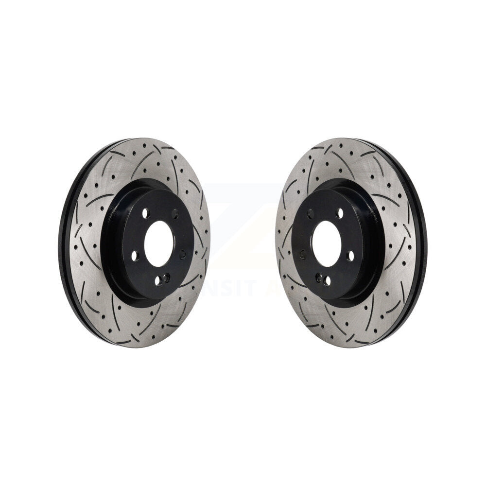 Drilled Slot Brake Rotors Rear Pair For Mercedes-Benz GLC300 C43 AMG GLC43 C450