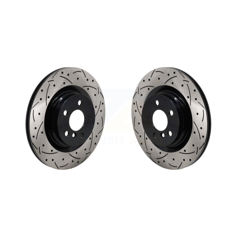 Drill Slot Brake Rotors Rear Pair For Mini Cooper Countryman BMW X2 M235i xDrive