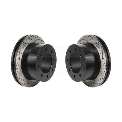 Drill Slot Disc Brake Rotor Rear Pair For GMC Sierra 3500 HD Chevrolet Silverado