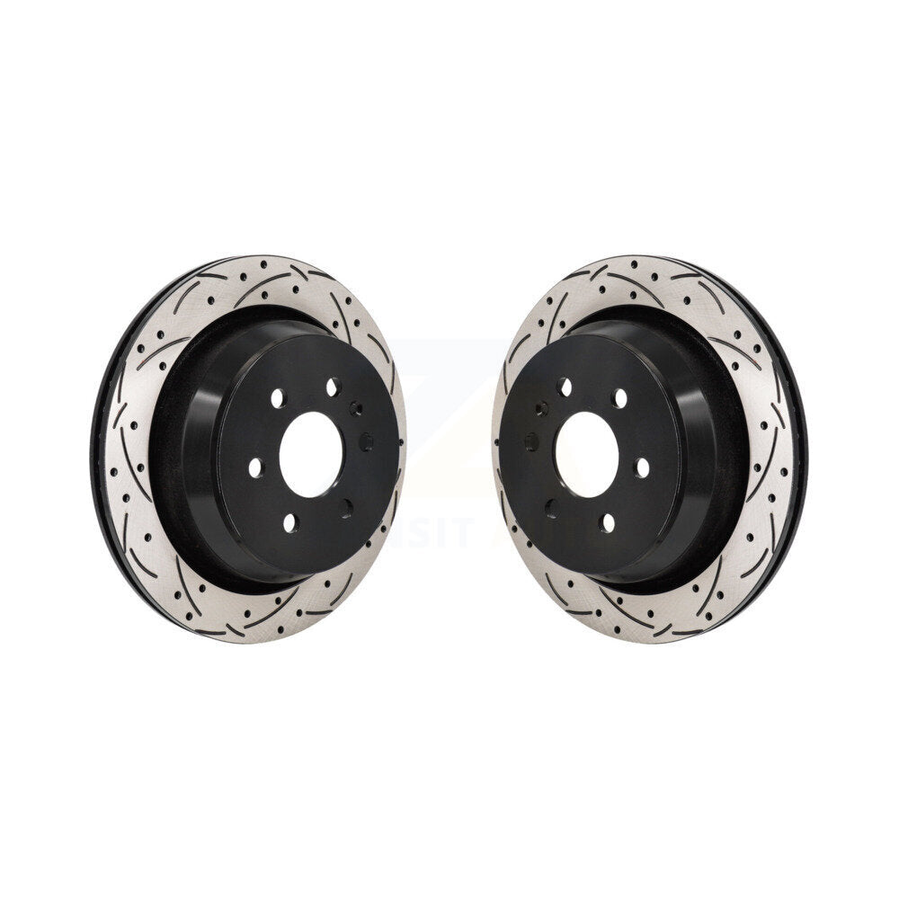 Drilled Slot Brake Rotors Rear Pair For 2021-2022 Chevrolet Colorado GMC Canyon