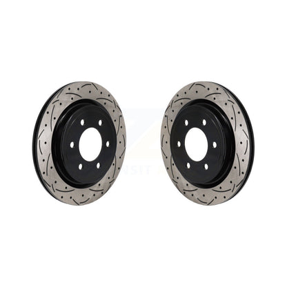Drilled Slot Brake Rotors Rear Pair For Ford F-150 Lightning Expedition Lincoln