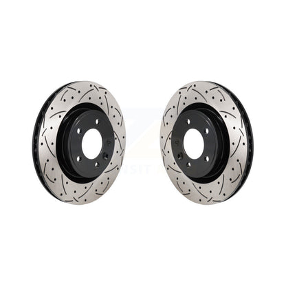 Coat Drill Slot Disc Brake Rotors Rear Pair For Land Rover Range Sport Discovery