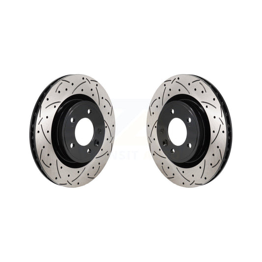 Coat Drill Slot Disc Brake Rotors Rear Pair For Land Rover Range Sport Discovery