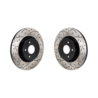 Drill Slot Brake Rotor Rear Pair For Mitsubishi Outlander Nissan Pathfinder QX60