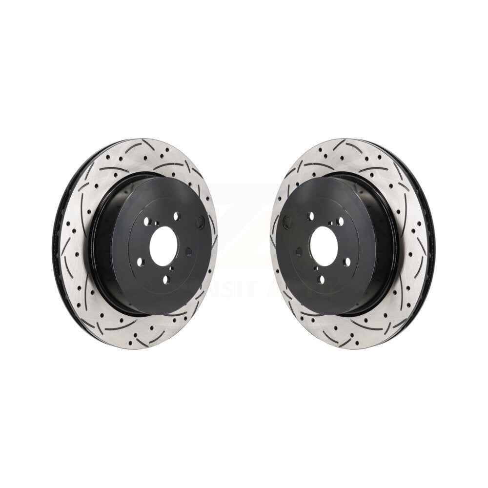 Drilled Slot Brake Rotors Rear Pair For Subaru BRZ Toyota 86 With Brembo Brakes