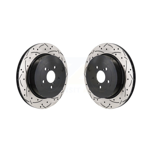 Drilled Slot Brake Rotors Rear Pair For Subaru BRZ Toyota 86 With Brembo Brakes