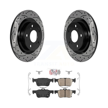 Drilled Slot Disc Brake Rotor & Ceramic Pad Rear Kit For 2024 Acura Integra 1.5L