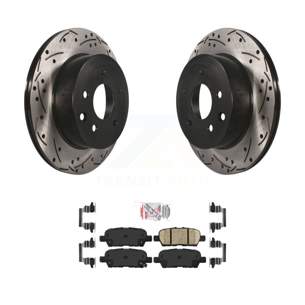 Drill Slot Brake Rotors Ceramic Pad Rear Kit For Nissan Rogue Sport Qashqai LEAF