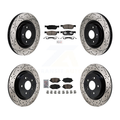 Ceramic Pad Drilled Slot Brake Rotor Front Rear Kit For 2022-2023 Acura MDX 3.5L