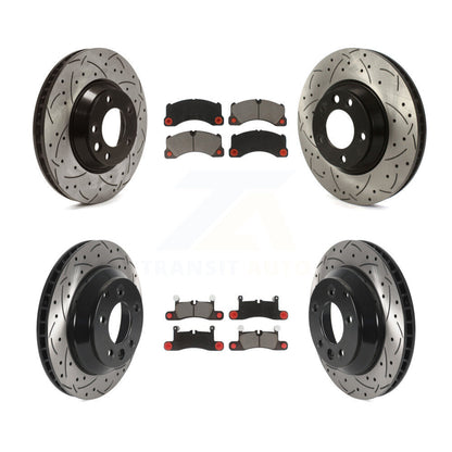 Disc Brake Rotors And Ceramic Pads Front Rear Kit (6Pc) For Porsche Cayenne