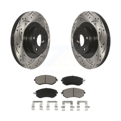 Drill Slot Brake Rotors Ceramic Pad Front Kit For Subaru Forester Impreza XV BRZ