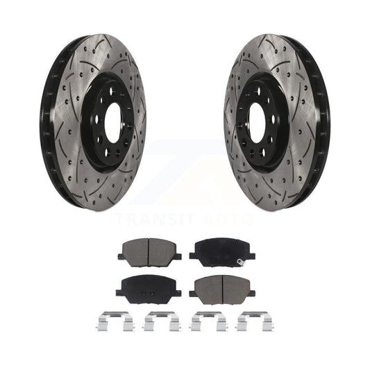 Drill Slot Brake Rotor Ceramic Pad Front Kit For Jeep Compass Renegade Fiat 500X