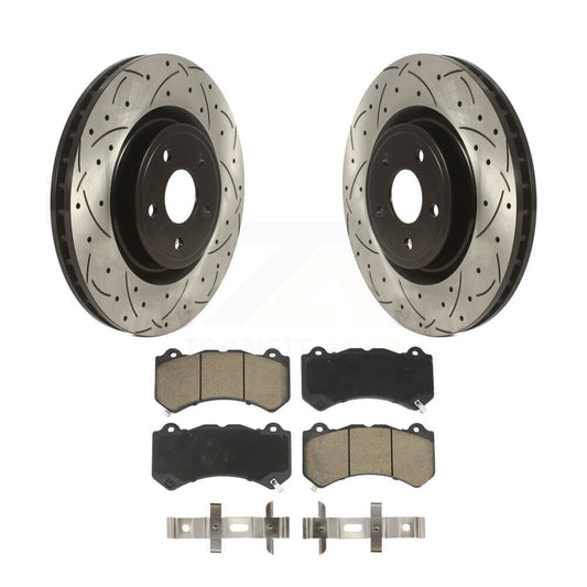 Drill Slot Disc Brake Rotors Ceramic Pad Front Kit For Jeep Grand Cherokee Dodge