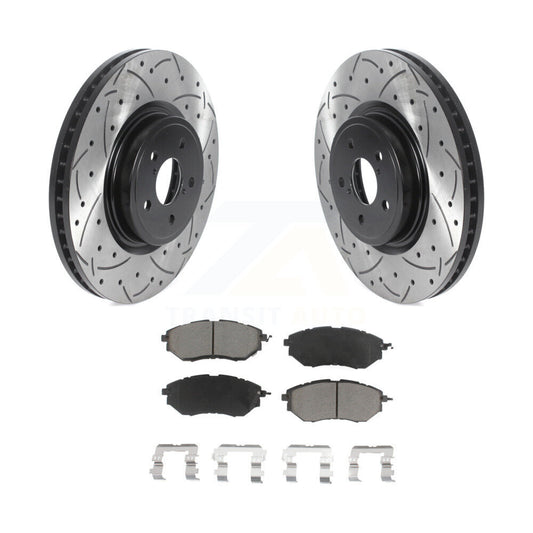 Drill Slot Brake Rotors Ceramic Pad Front Kit For Subaru Forester Outback Legacy