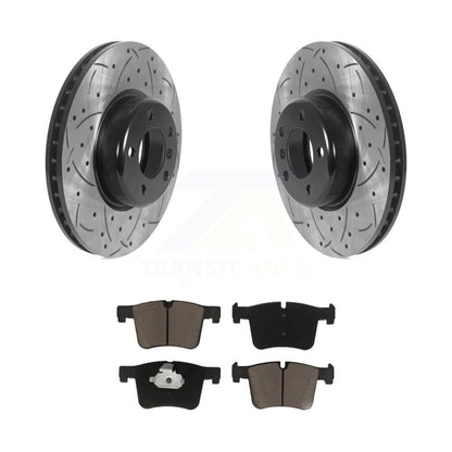 Coated Drill Slot Disc Brake Rotors Ceramic Pad Front Kit For BMW 335i xDrive GT
