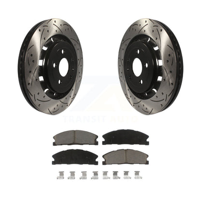 Drill Slot Brake Rotor Ceramic Pad Front Kit For Ford Explorer Flex Taurus Sedan