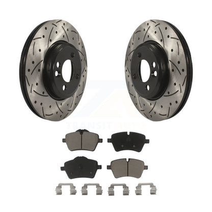 Drilled Slot Disc Brake Rotor & Ceramic Pad Front Kit For Mini Cooper Countryman