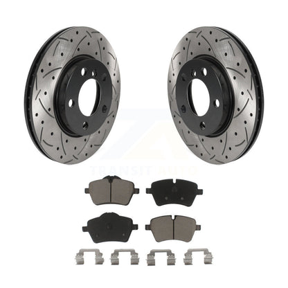Drill Slot Brake Rotors Ceramic Pad Front Kit For Mini Cooper Countryman Paceman