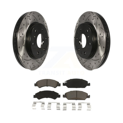 Drill Slot Brake Rotor Ceramic Pad Front Kit For GMC Sierra 1500 Chevrolet Tahoe