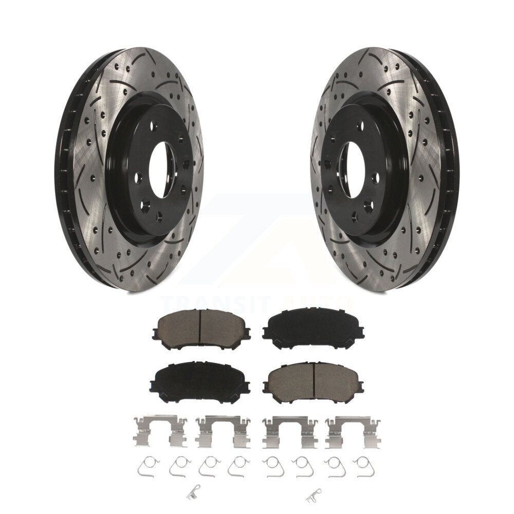 Drill Slot Disc Brake Rotor Ceramic Pad Front Kit For Nissan Rogue Sport Qashqai