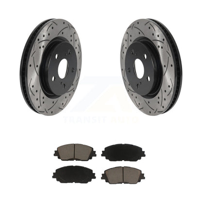 Drill Slot Brake Rotor Ceramic Pad Front Kit For Toyota RAV4 Camry Corolla Cross