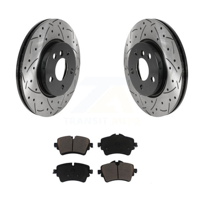 Coated Drill Slot Disc Brake Rotor Ceramic Pad Front Kit For Mini Cooper Clubman