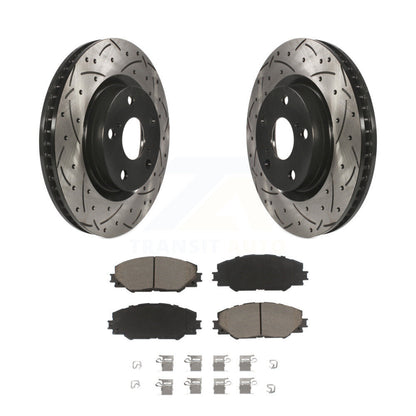 Drill Slot Brake Rotor Ceramic Pad Front Kit For Toyota RAV4 Matrix Pontiac Vibe