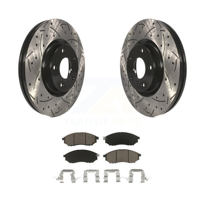 Drill Slot Brake Rotors Ceramic Pad Front Kit For INFINITI Nissan Murano G37 G35