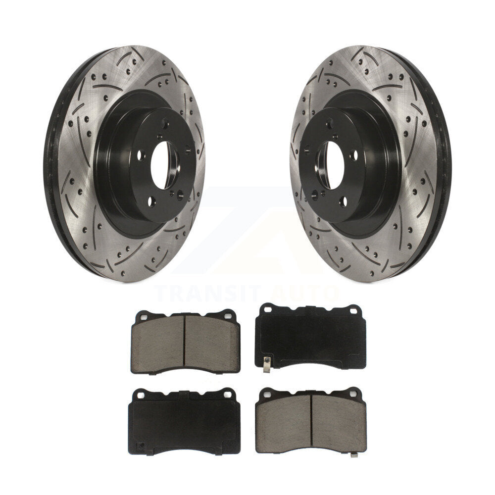Drill Slot Brake Rotor Ceramic Pad Front Kit For Toyota 86 Without Brembo Brakes