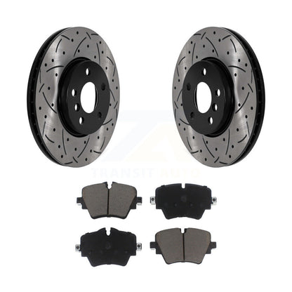 Drill Slot Brake Rotors Ceramic Pad Front Kit For Mini Cooper Countryman Clubman